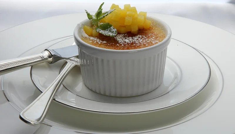 Crème brûlée à la mangue