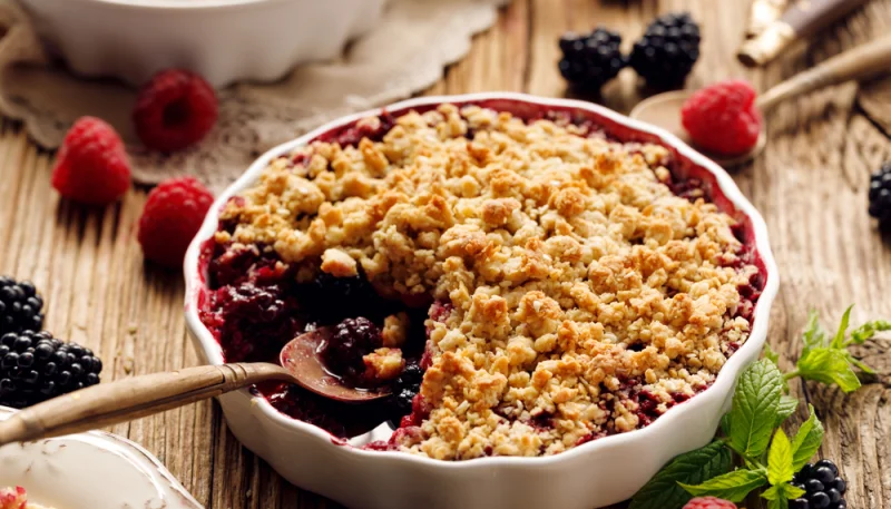 Crumble aux fruits rouges