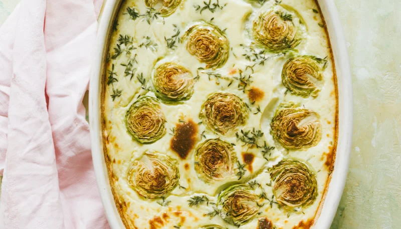 Flan aux choux de Bruxelles