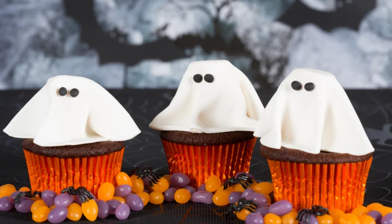 Cupcakes fantômes d'Halloween