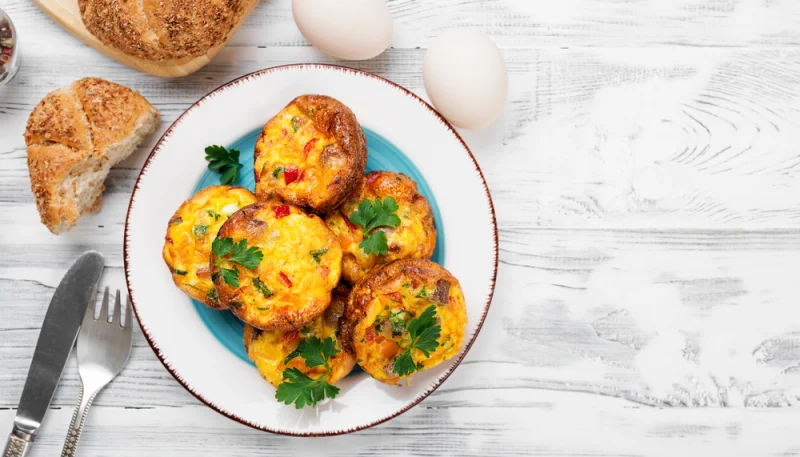 Mini-quiches sans pâte aux légumes
