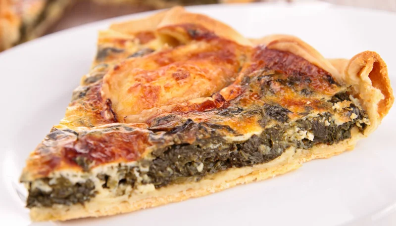 Tarte aux épinards et à la mozzarella