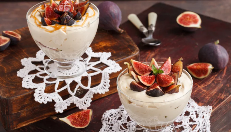 Tiramisu aux figues, miel et pain d'épices