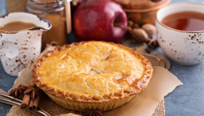 Tourte fourrée à la pomme sans oeuf