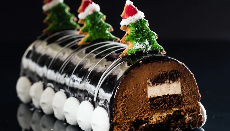 Bûche trois chocolats