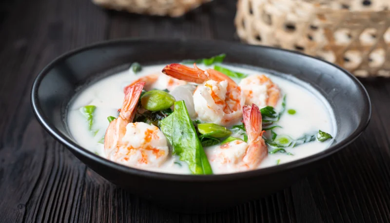 Crevettes au lait de coco