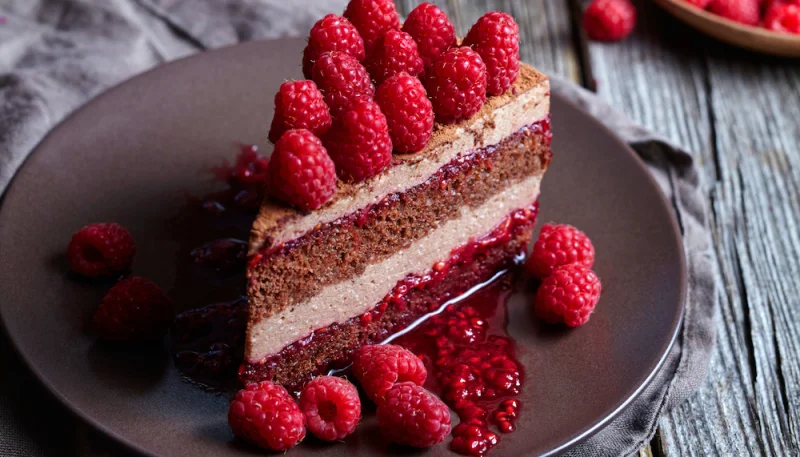 Entremet chocolat framboise