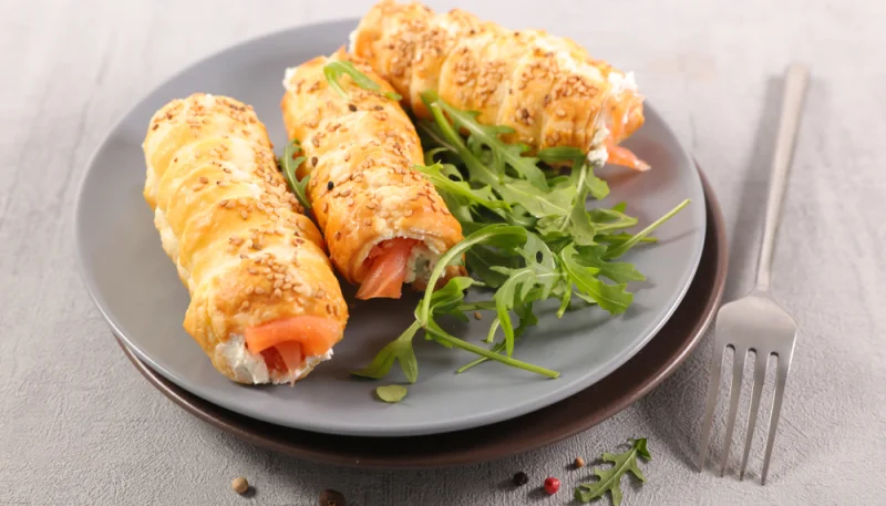 Feuilletés saumon poireaux