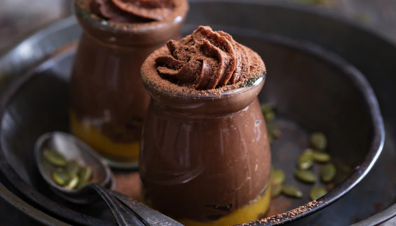 Mousse au chocolat et potiron