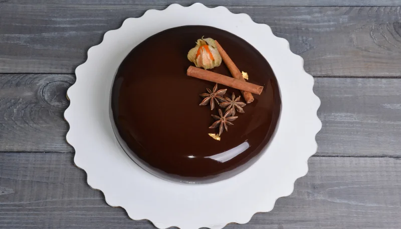 Glaçage miroir au chocolat