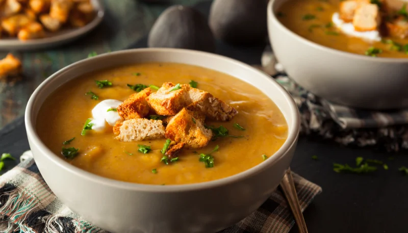 Soupe de châtaignes et potimarron