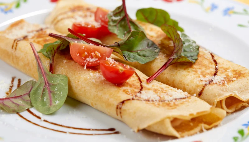 Crêpes parmesan/tomates