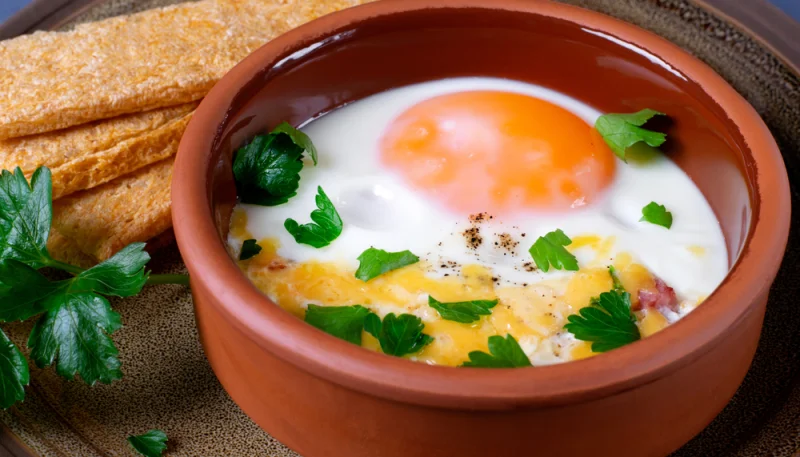 Oeuf cocotte au potimarron et reblochon
