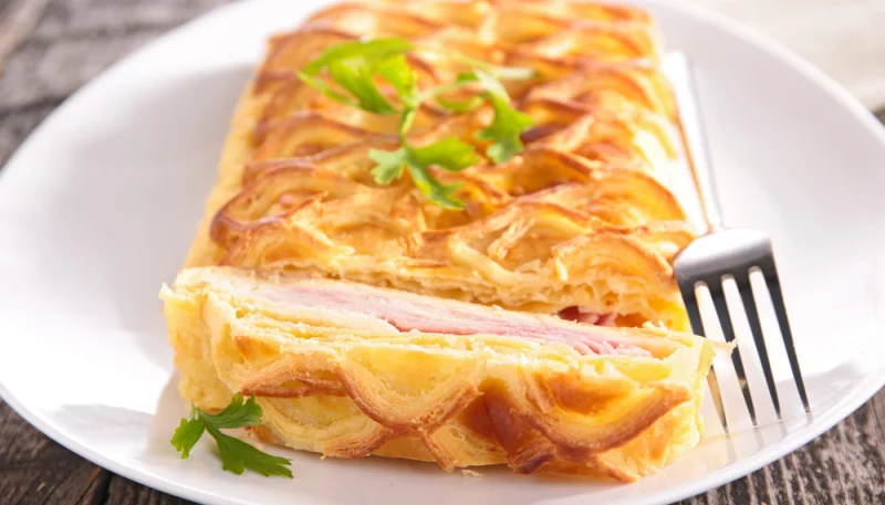 Tourte au jambon et au Comté