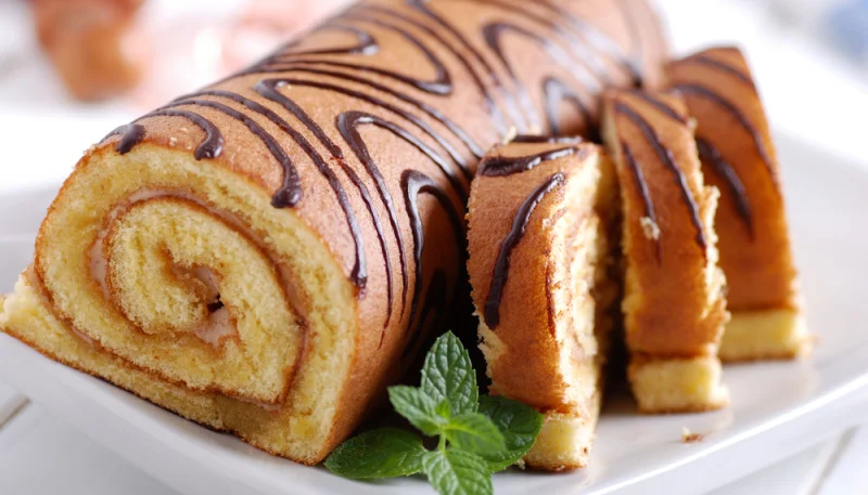 Gâteau roulé à la crème de marrons