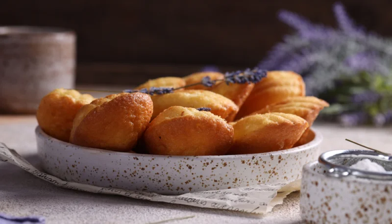 Madeleines au miel de lavande