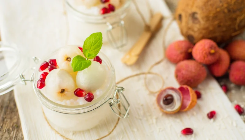 Mousse aux litchis