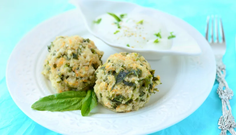 Boulettes de fromage et épinards
