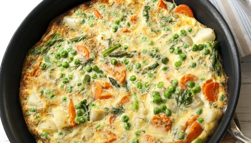 Frittata aux légumes printaniers