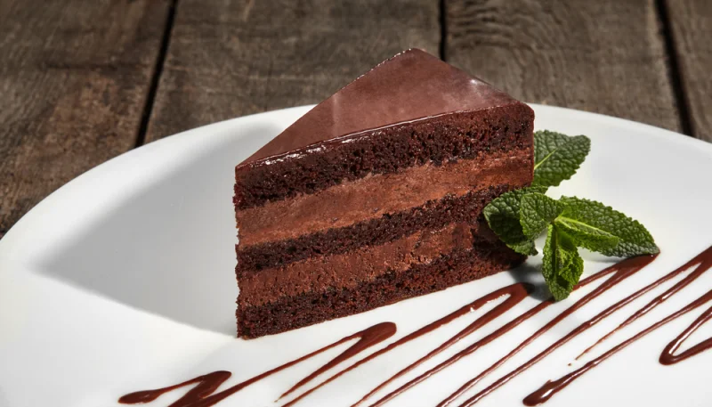 Gâteau au chocolat, poudre d'amandes et rhum
