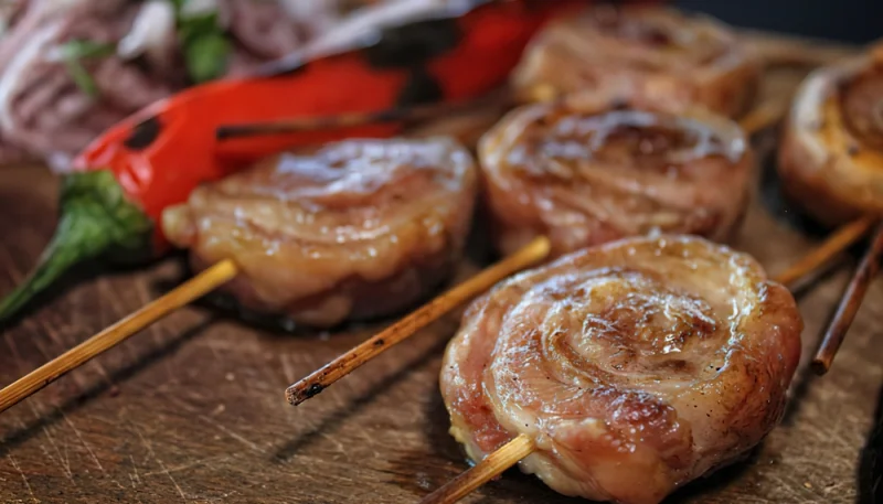 Sucettes de poitrine d'agneau marinée au citron