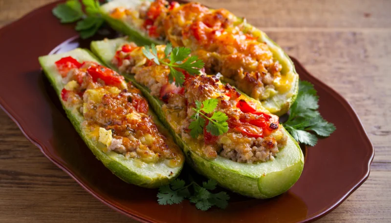 Courgettes farcies à la chair à saucisse