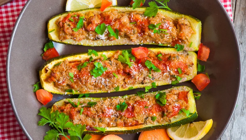 Courgettes farcies à la viande hachée