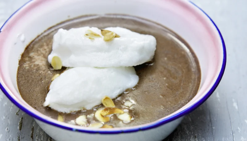 Oeufs à la neige au chocolat
