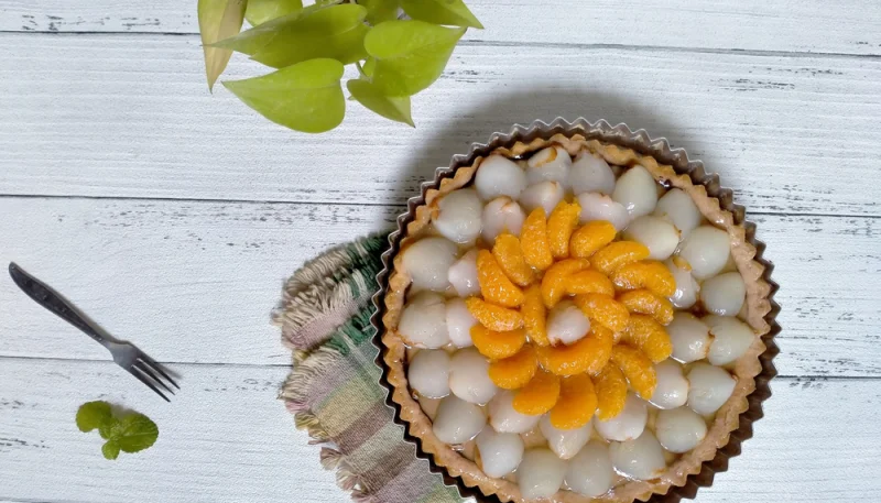 Tarte aux litchis