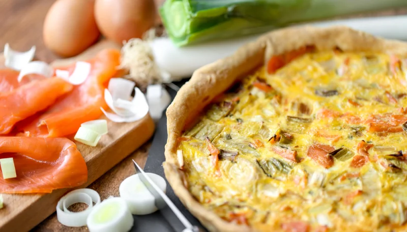 Tarte saumon poireaux