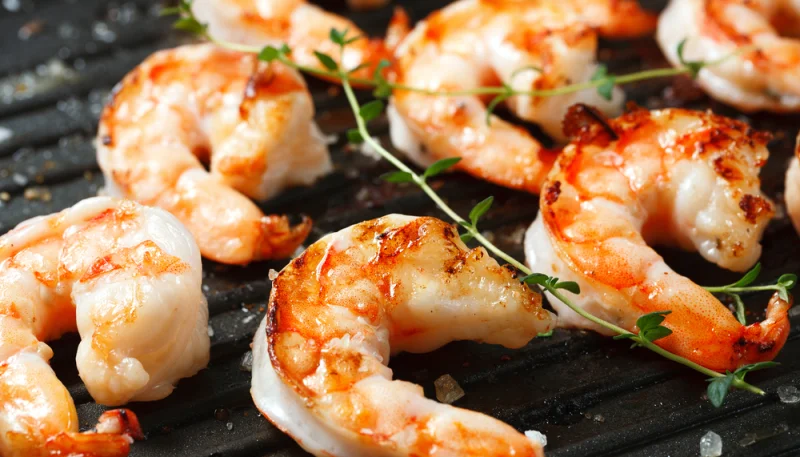 Gambas au barbecue