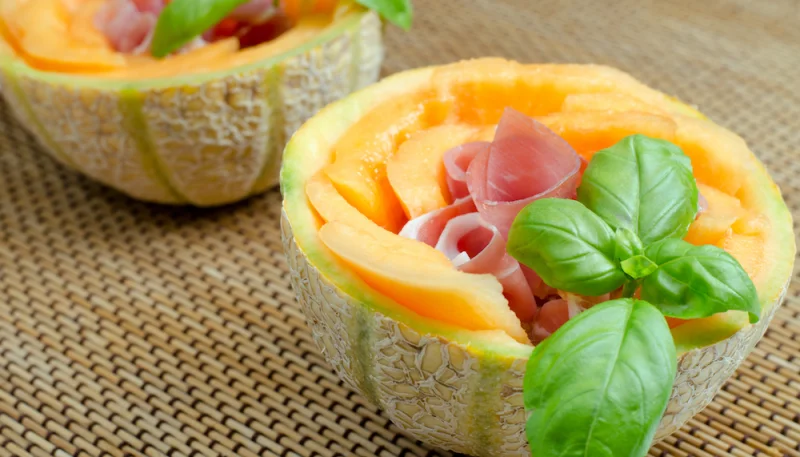 Melon au jambon cru