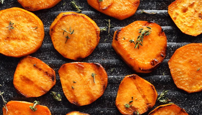Patates douces sautées