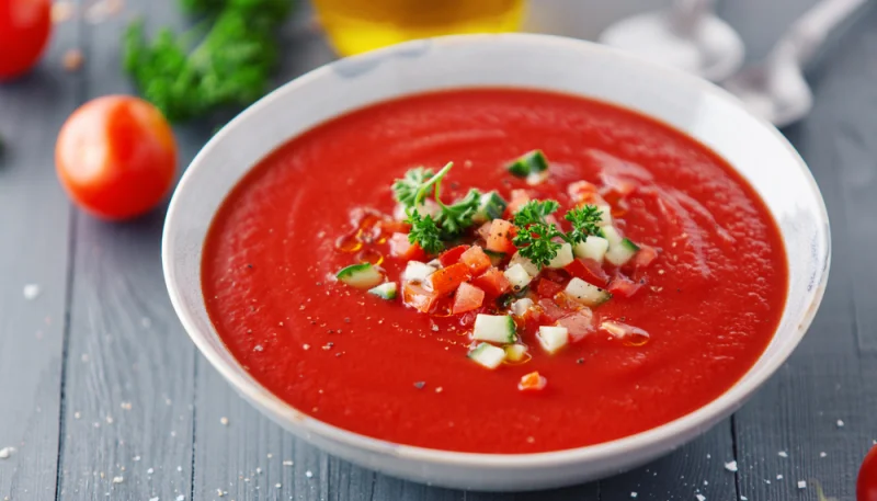 Gaspacho de tomate et concombre