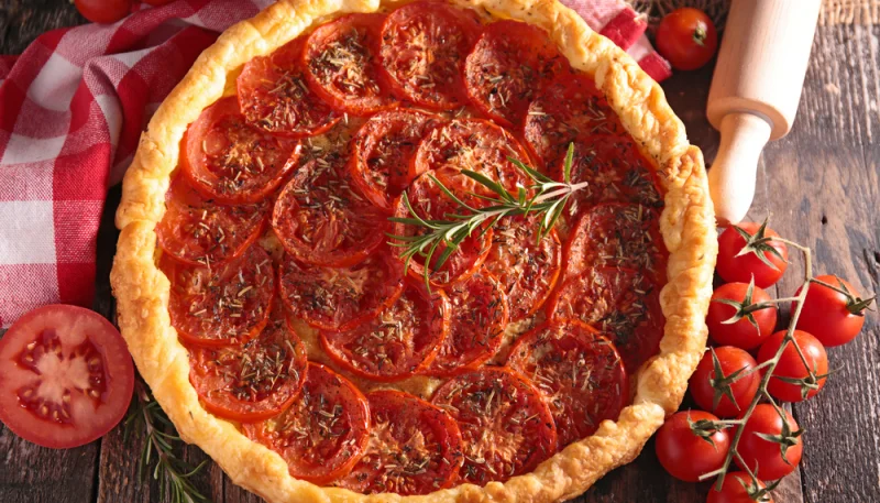 Tarte à la tomate et à la moutarde