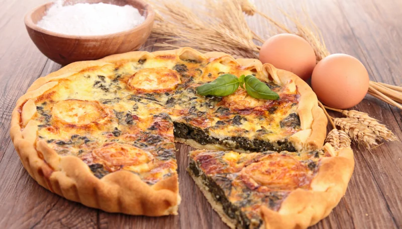 Tarte aux épinards et au chèvre