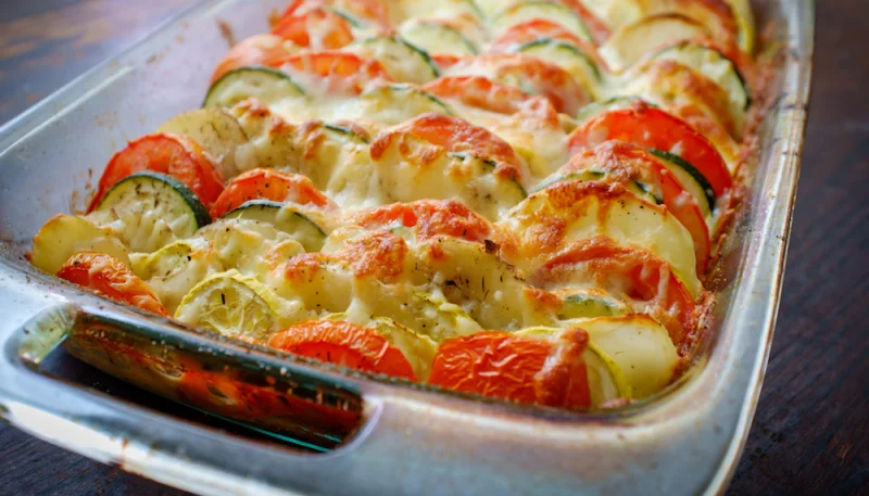 Tian de légumes à la mozzarella