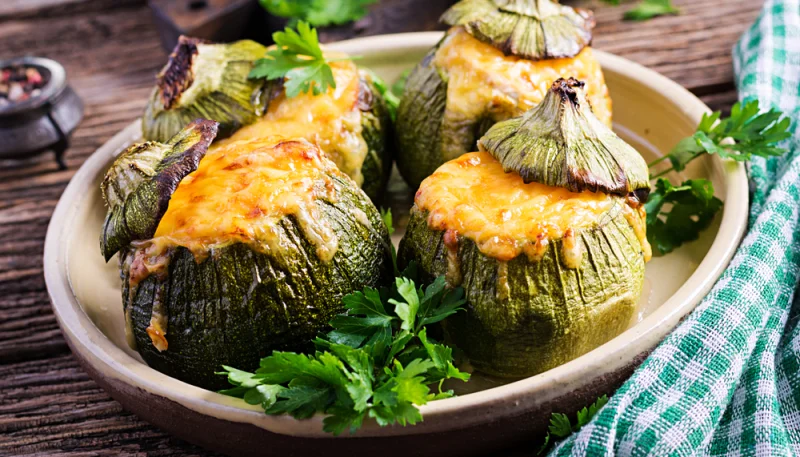 Courgettes rondes farcies