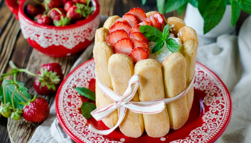 Charlottes aux fraises au mascarpone