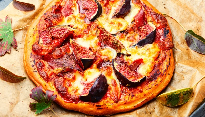 Pizza jambon et figues