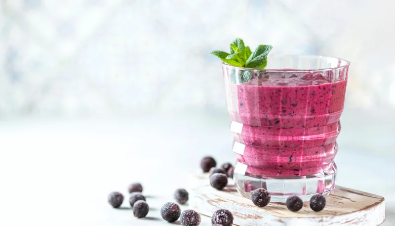 Verrines de crème au cassis