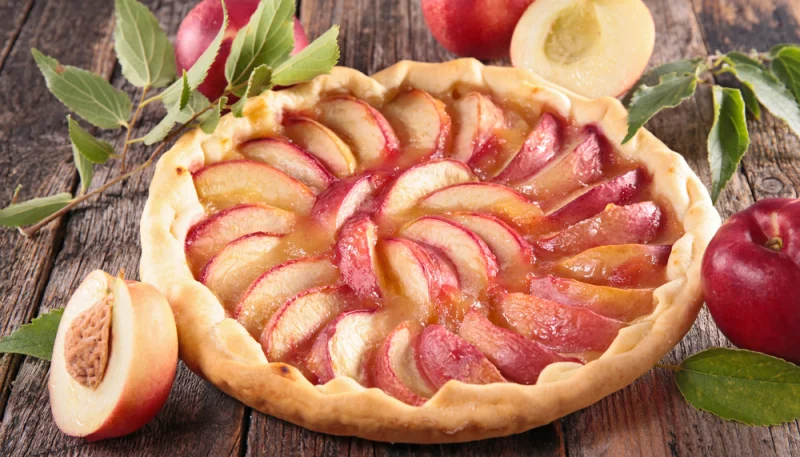Tarte aux brugnons