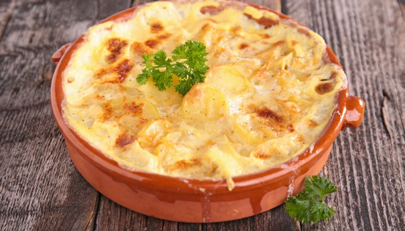 Gratin de pommes de terre aux 3 fromages