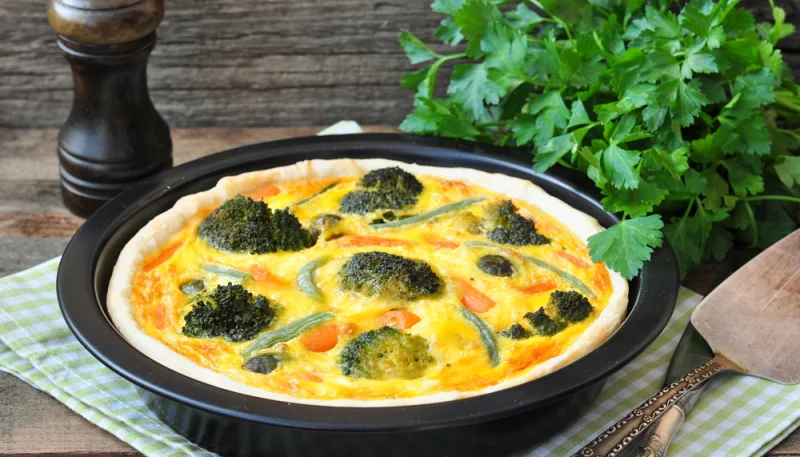 Quiche aux carottes et brocolis