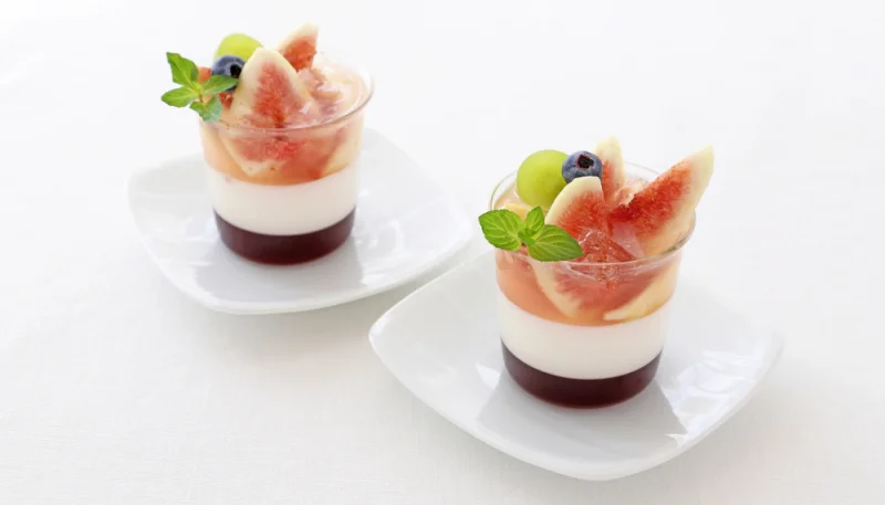 Verrines panna cotta et figues
