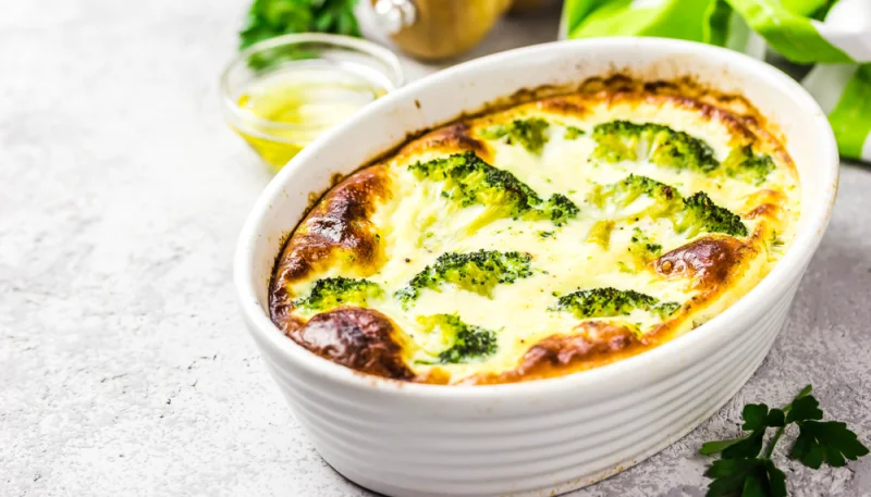 Gratin de brocoli gratiné au camembert