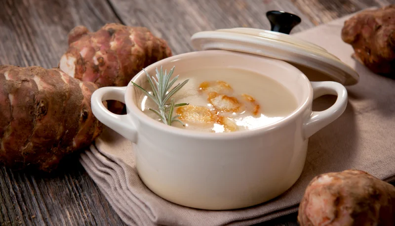 Velouté de topinambours au curry