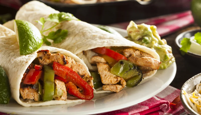 Fajitas de poulet aux poivrons