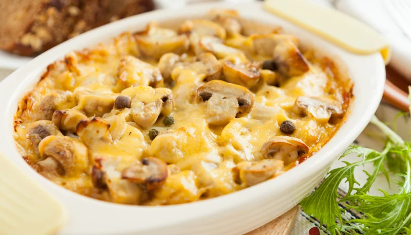 Gratin au thon et aux champignons
