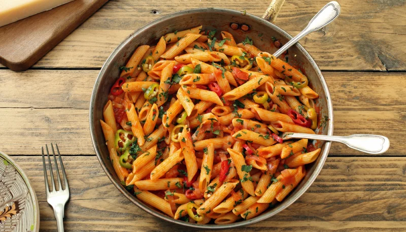 Pâtes aux poivrons